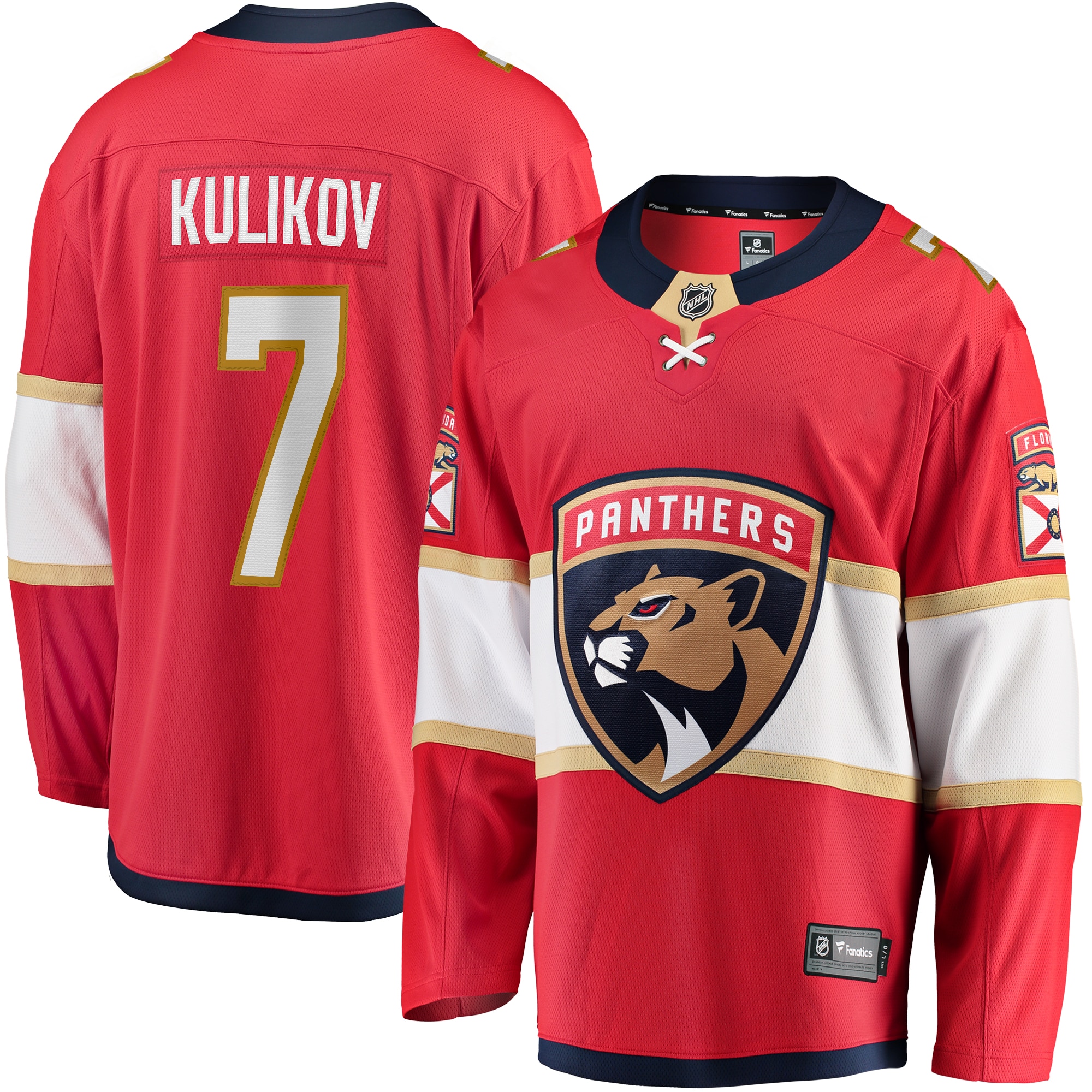 Men's Florida Panthers Dmitry Kulikov Red Premier Breakaway Player Hockey Jersey - JS684 