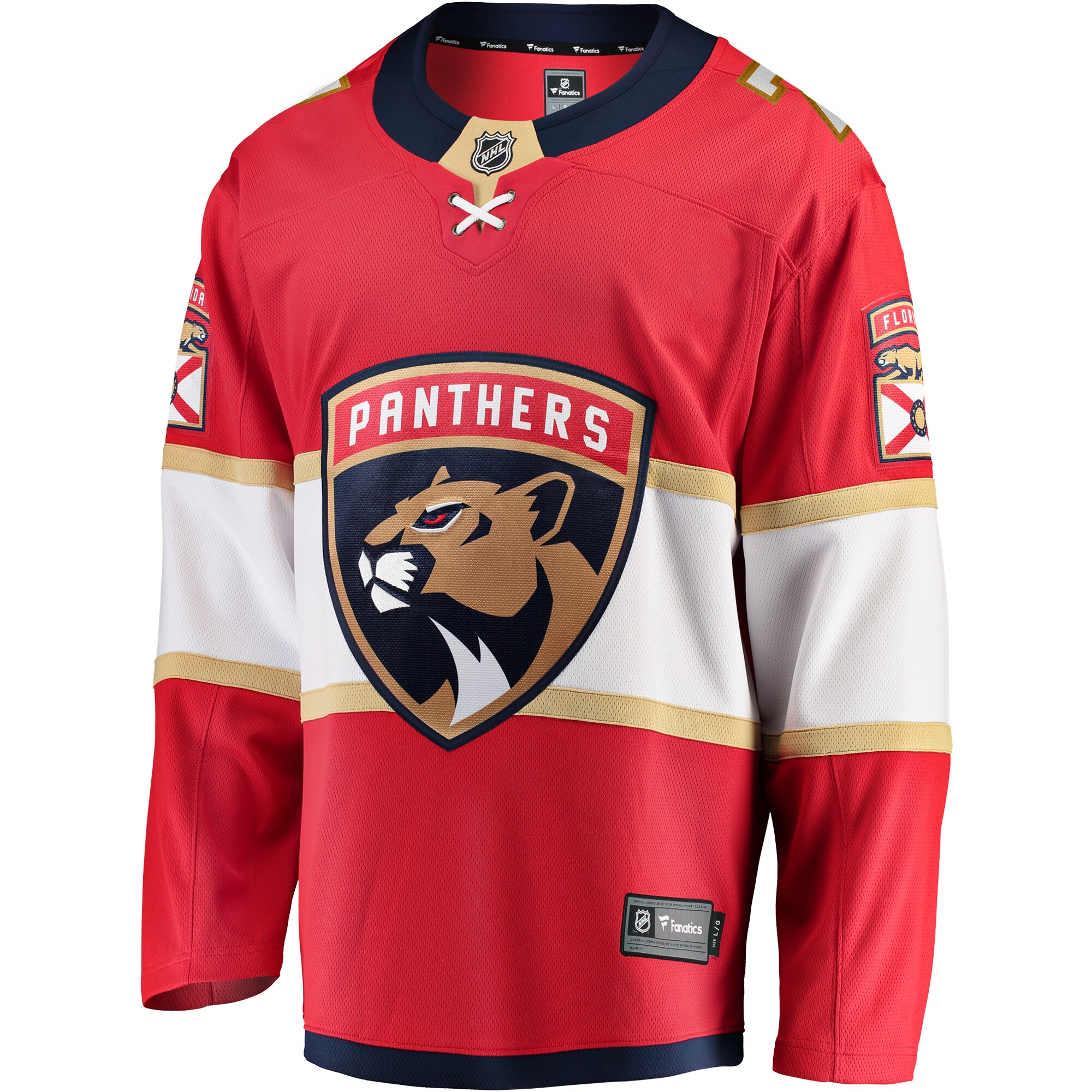 Alternative view of Men's Florida Panthers Dmitry Kulikov Red Premier Breakaway Player Hockey Jersey - JS684 