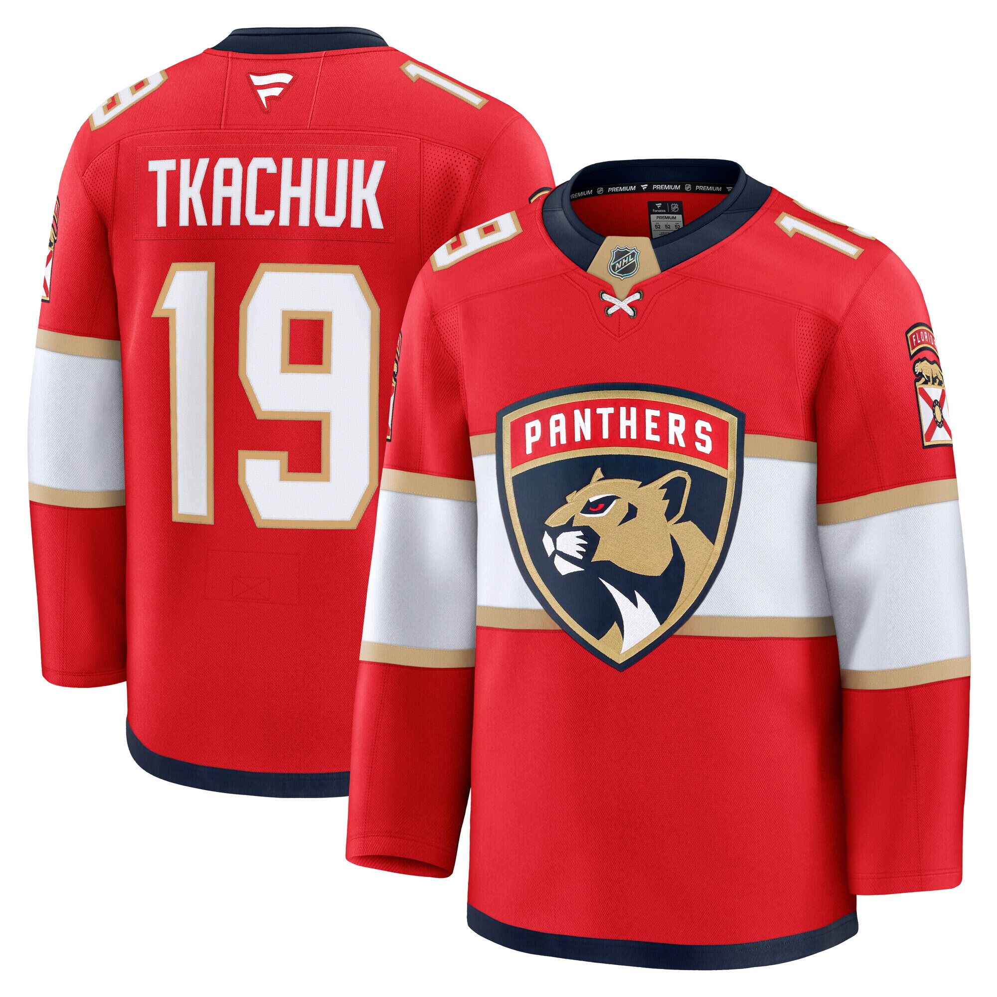 Men's Florida Panthers Matthew Tkachuk Red Home Premium Hockey Jersey - JS384 