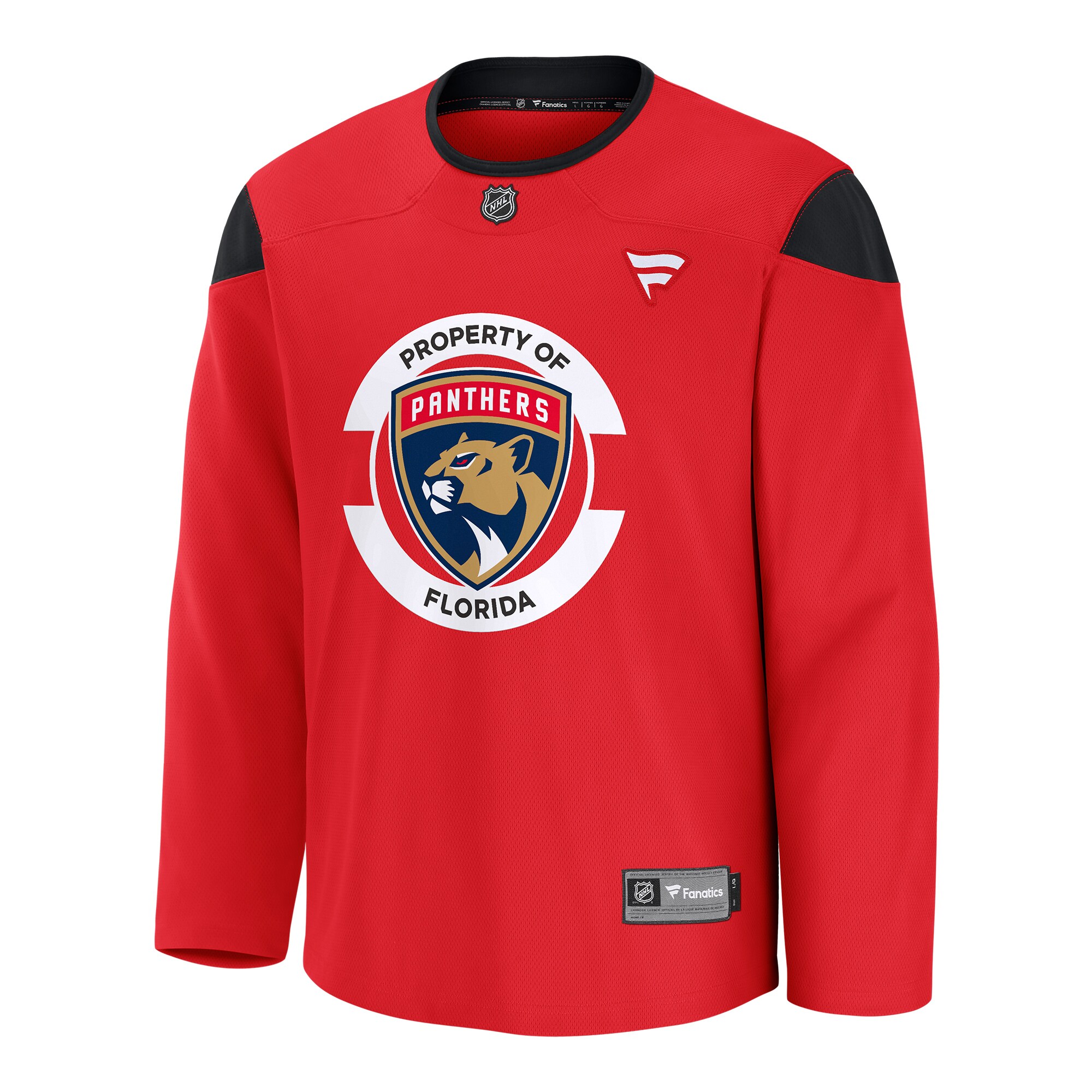 Alternative view of Men's Florida Panthers Red Home Practice Hockey Jersey - JS893 