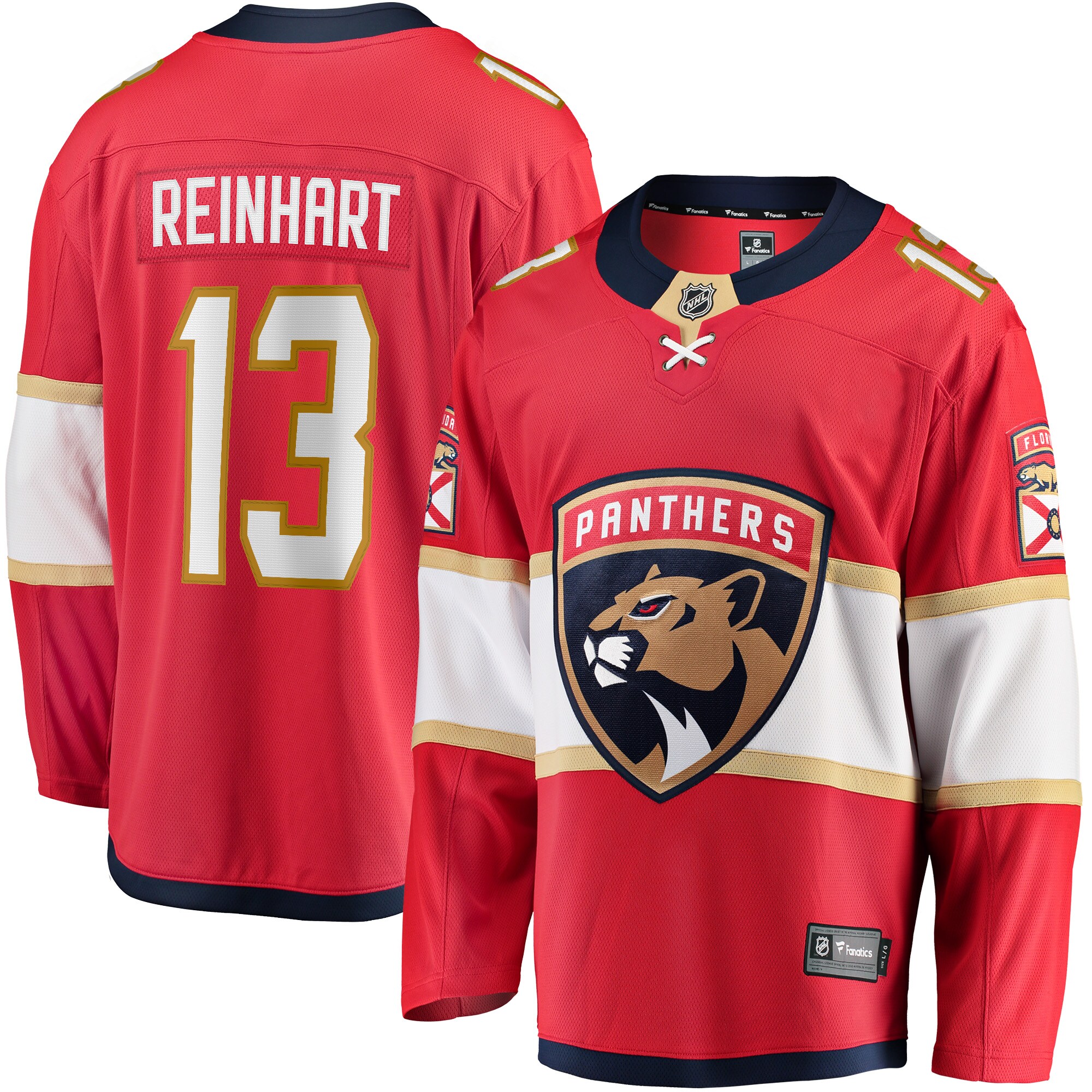 Men's Florida Panthers Sam Reinhart Red Breakaway Player Hockey Jersey - JS921 