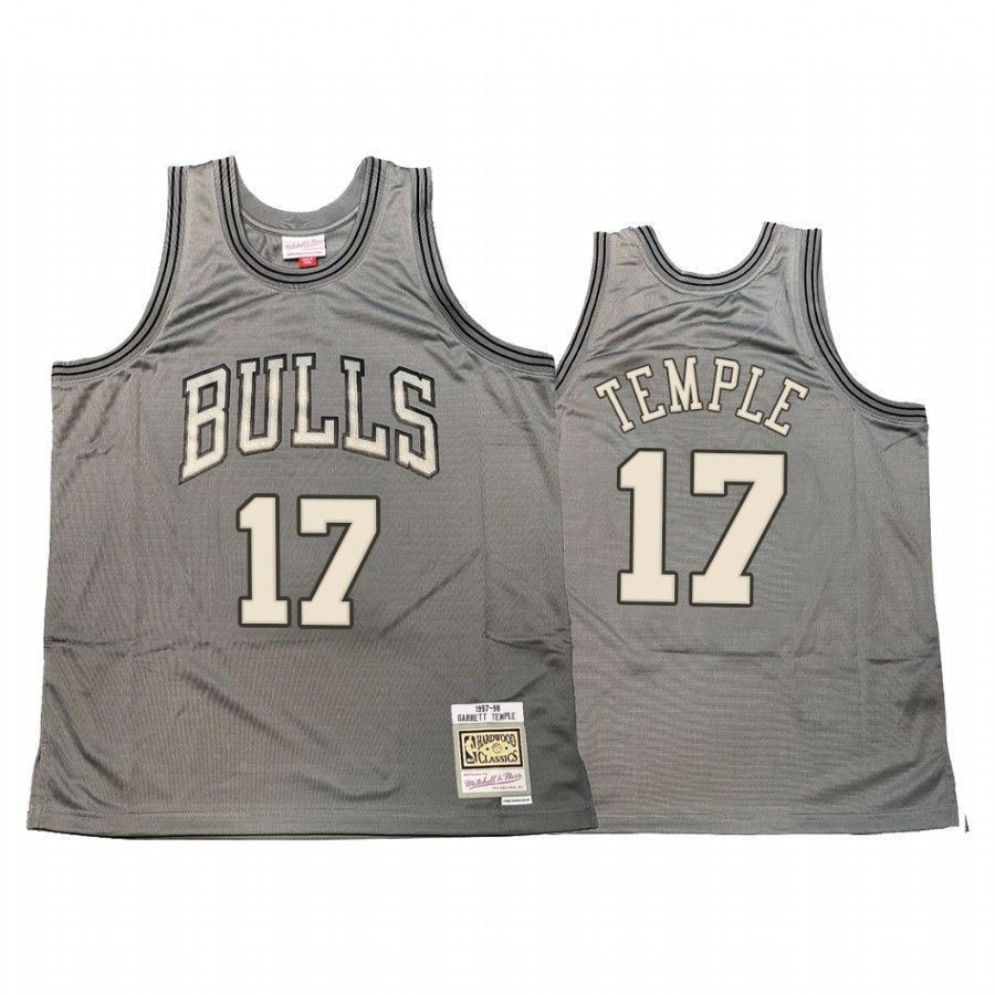 Men's Garrett Temple 17 Chicago Bulls Hardwood Classics Basketball Jersey Gray - JS166 