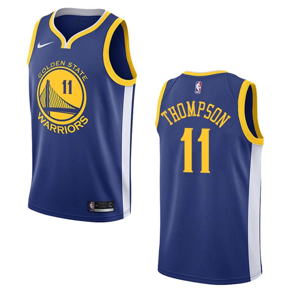 Men's Golden State Warriors #11 Klay Thompson Icon Swingman Basketball Jersey - Blue