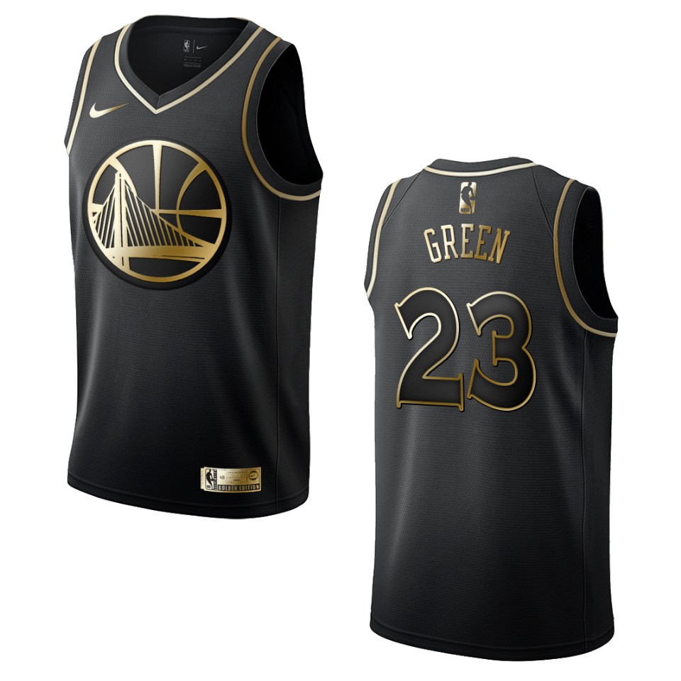 Men’s Golden State Warriors #23 Draymond Green Golden Edition Basketball Jersey – Black