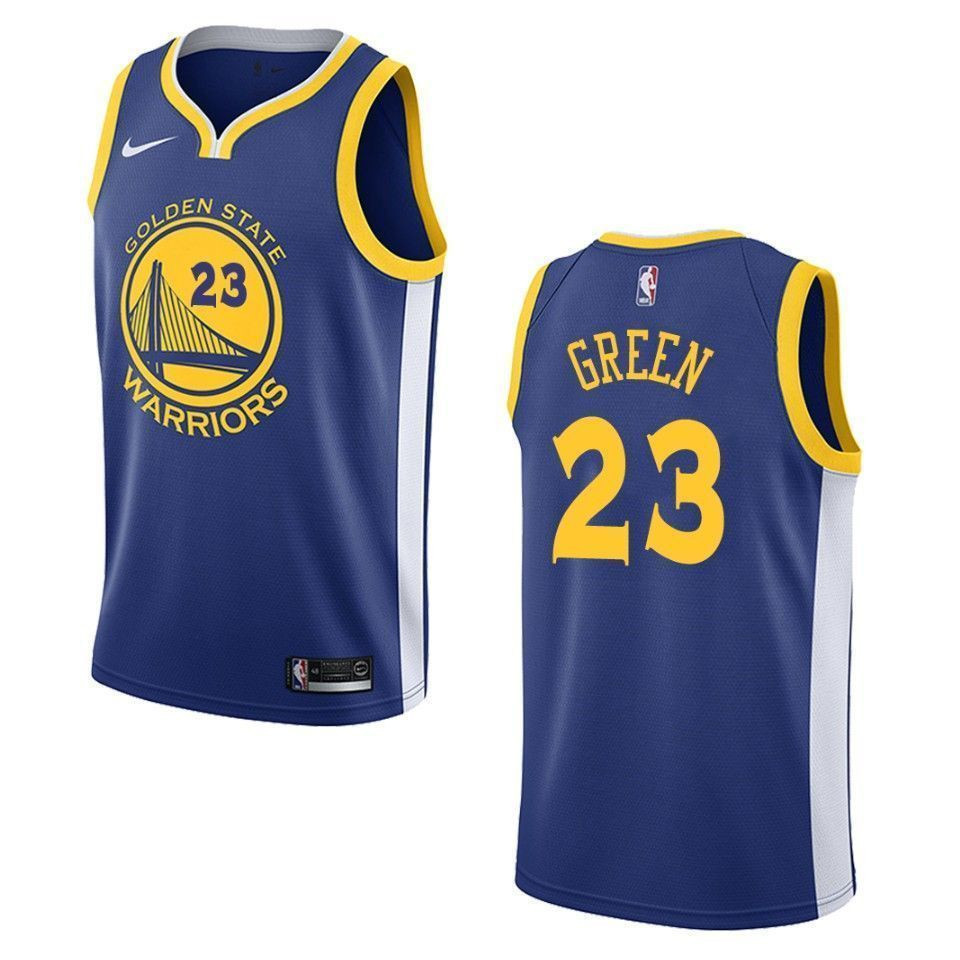 Men's Golden State Warriors 23 Draymond Green Icon Swingman Basketball Jersey - Blue - JS243 