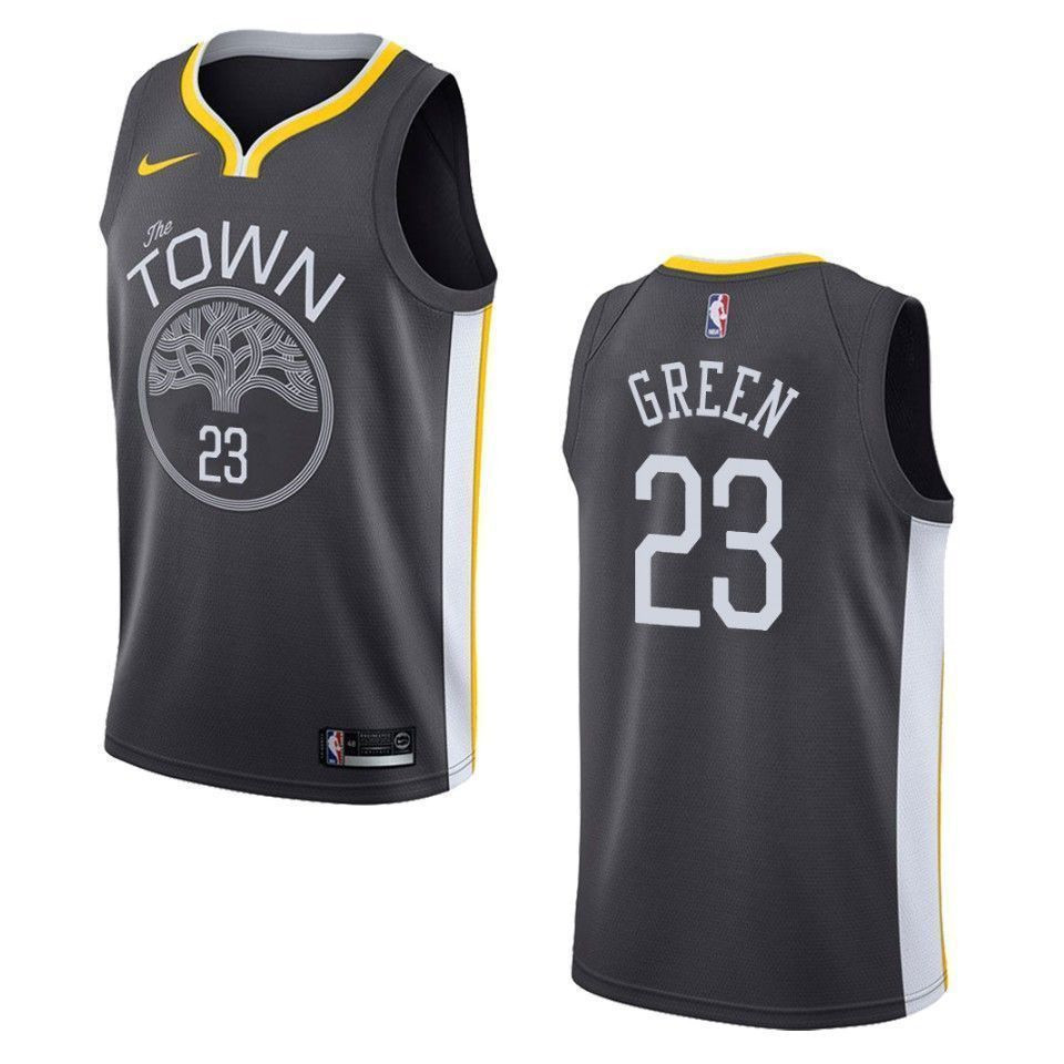 Men's Golden State Warriors 23 Draymond Green Statement Swingman Basketball Jersey - Black - JS962 