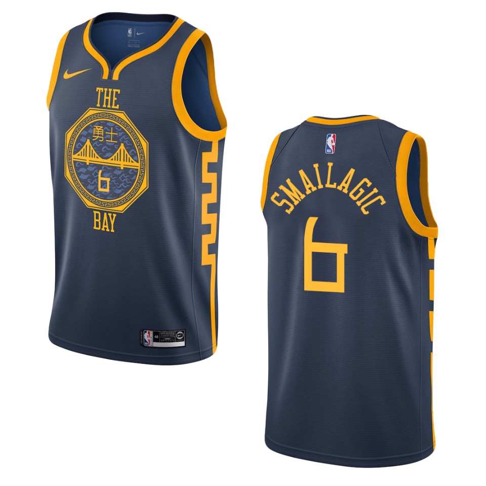 Men's Golden State Warriors #6 Alen Smailagic City Swingman Basketball Jersey - Navy