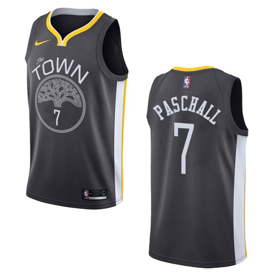 Men's Golden State Warriors #7 Eric Paschall Statement Swingman Basketball Jersey - Black
