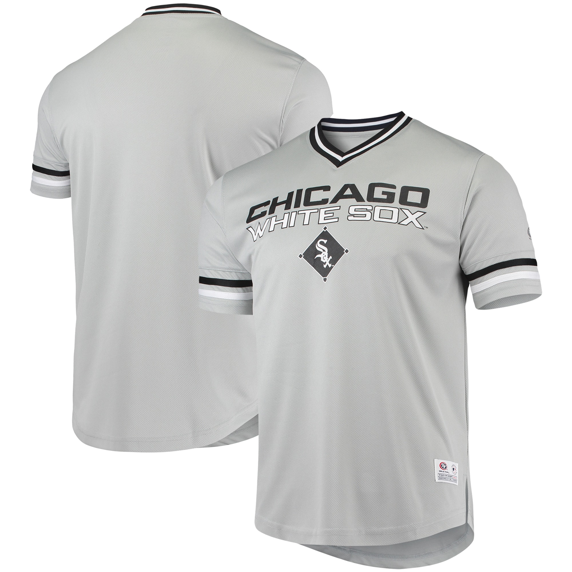 Men's Gray Chicago White Sox Replica V-neck Baseball Jersey