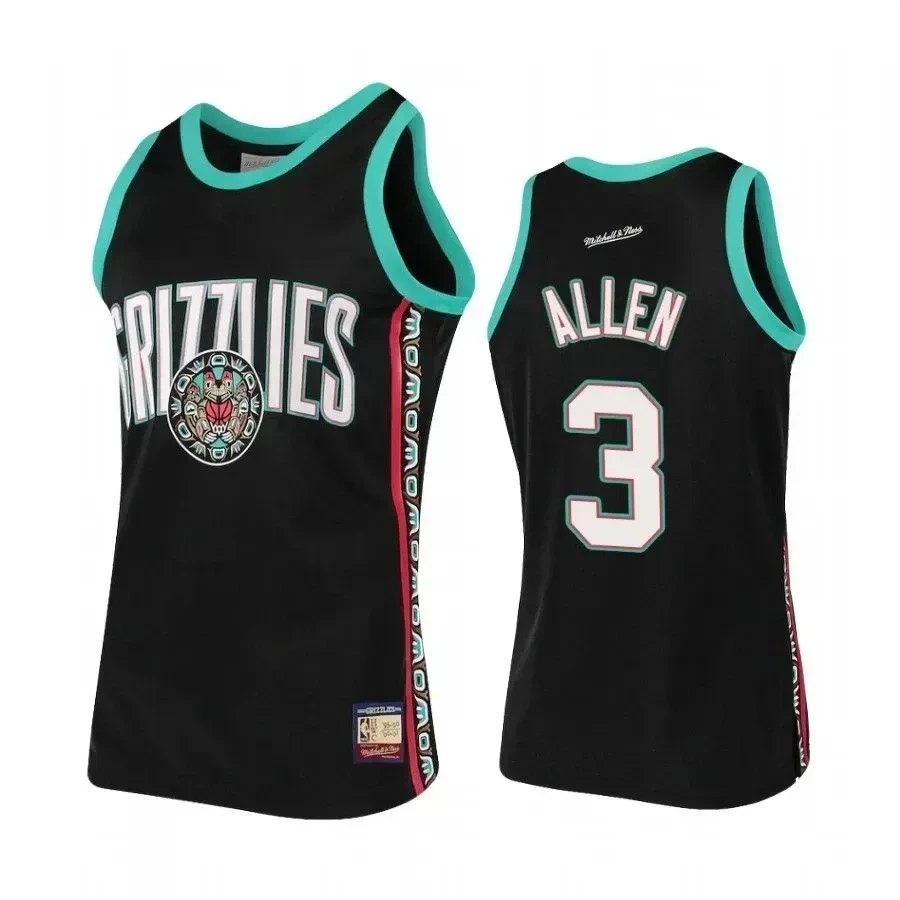 Men's Grayson Allen 3 Memphis Grizzlies Black Hardwood Classics Basketball Jersey - JS368 