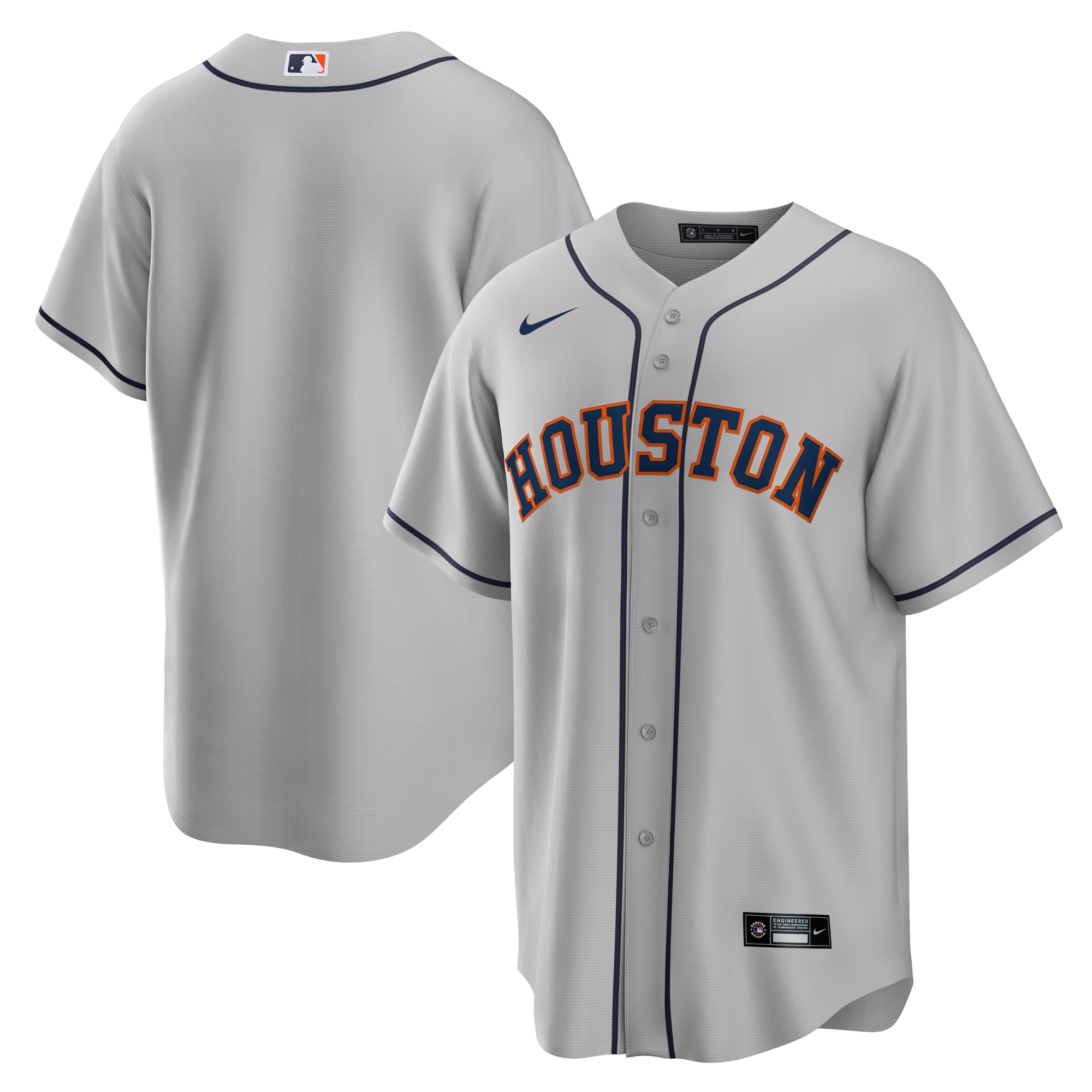 Men's Houston Astros Gray Road Team Baseball Jersey 