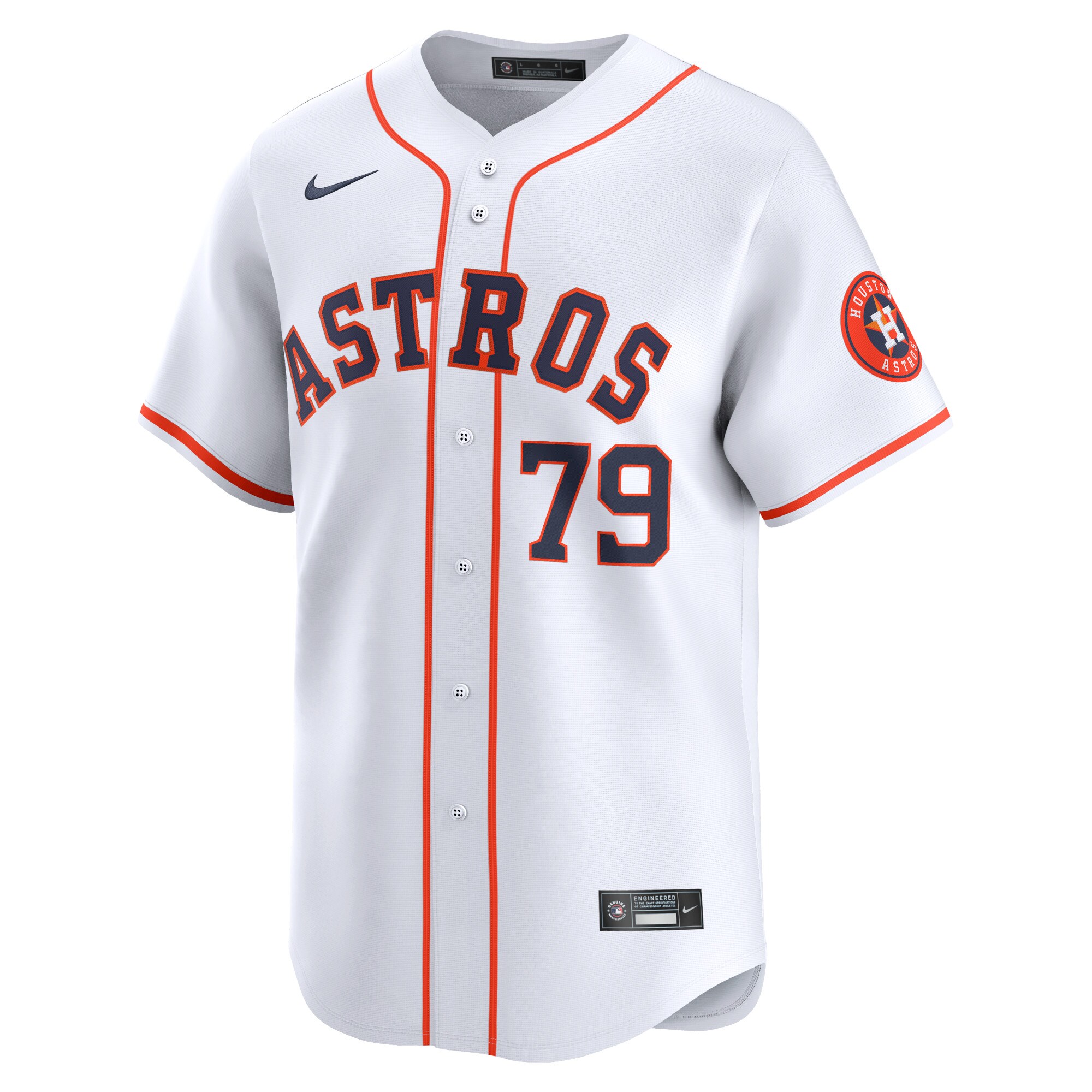Alternative view of Men's Houston Astros Jose Abreu White Home Limited Player Baseball Jersey 