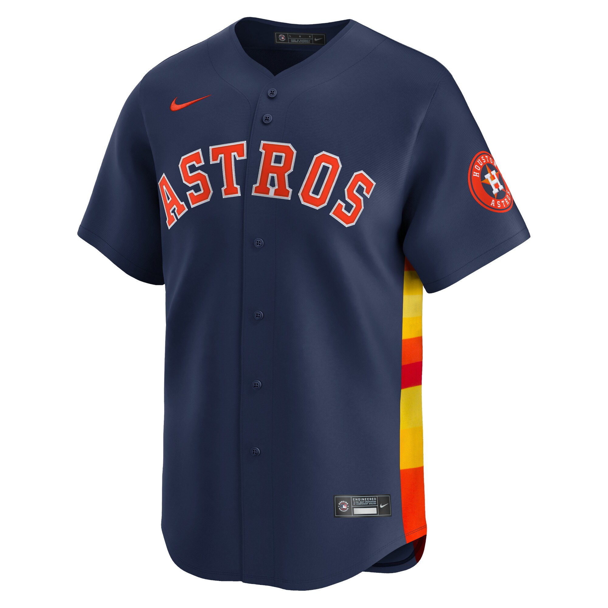 Alternative view of Men's Houston Astros Jose Altuve Navy Alternate Limited Player Baseball Jersey 