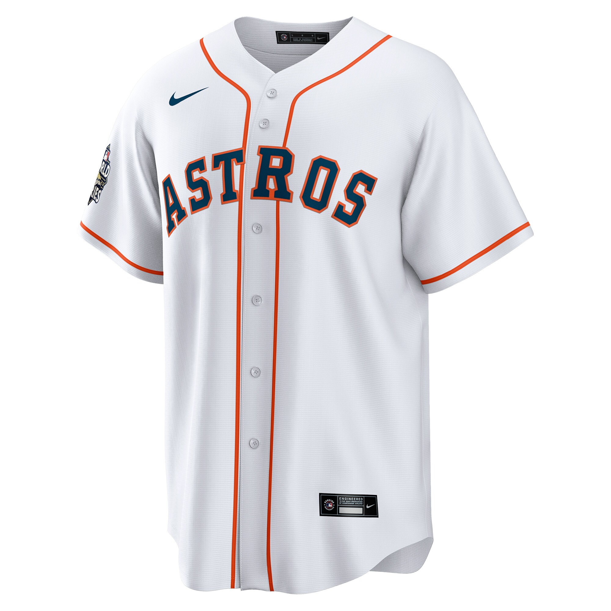 Alternative view of Men's Houston Astros Mauricio Dubón White Home Player Baseball Jersey 