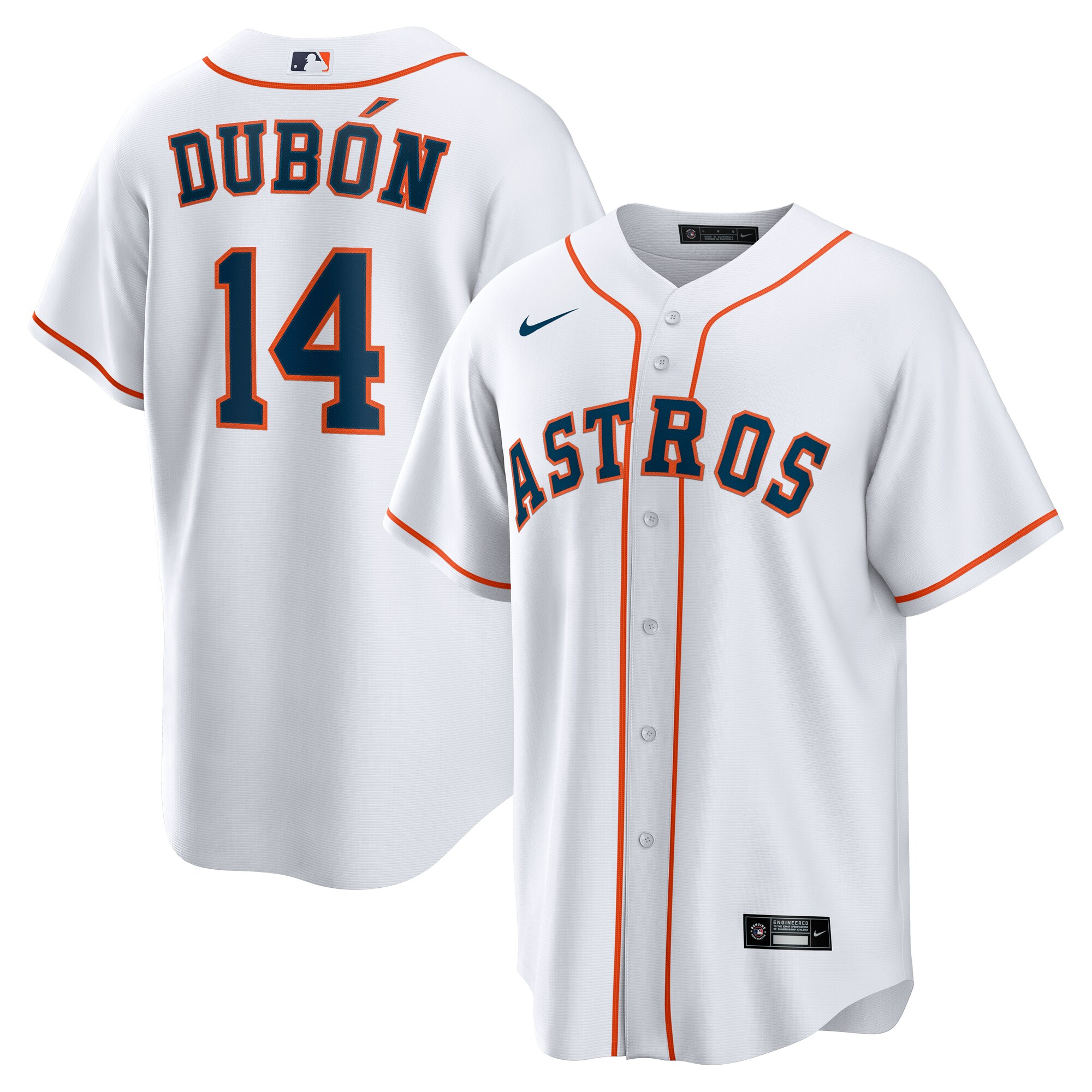 Men's Houston Astros Mauricio Dubon White Home Baseball Jersey 