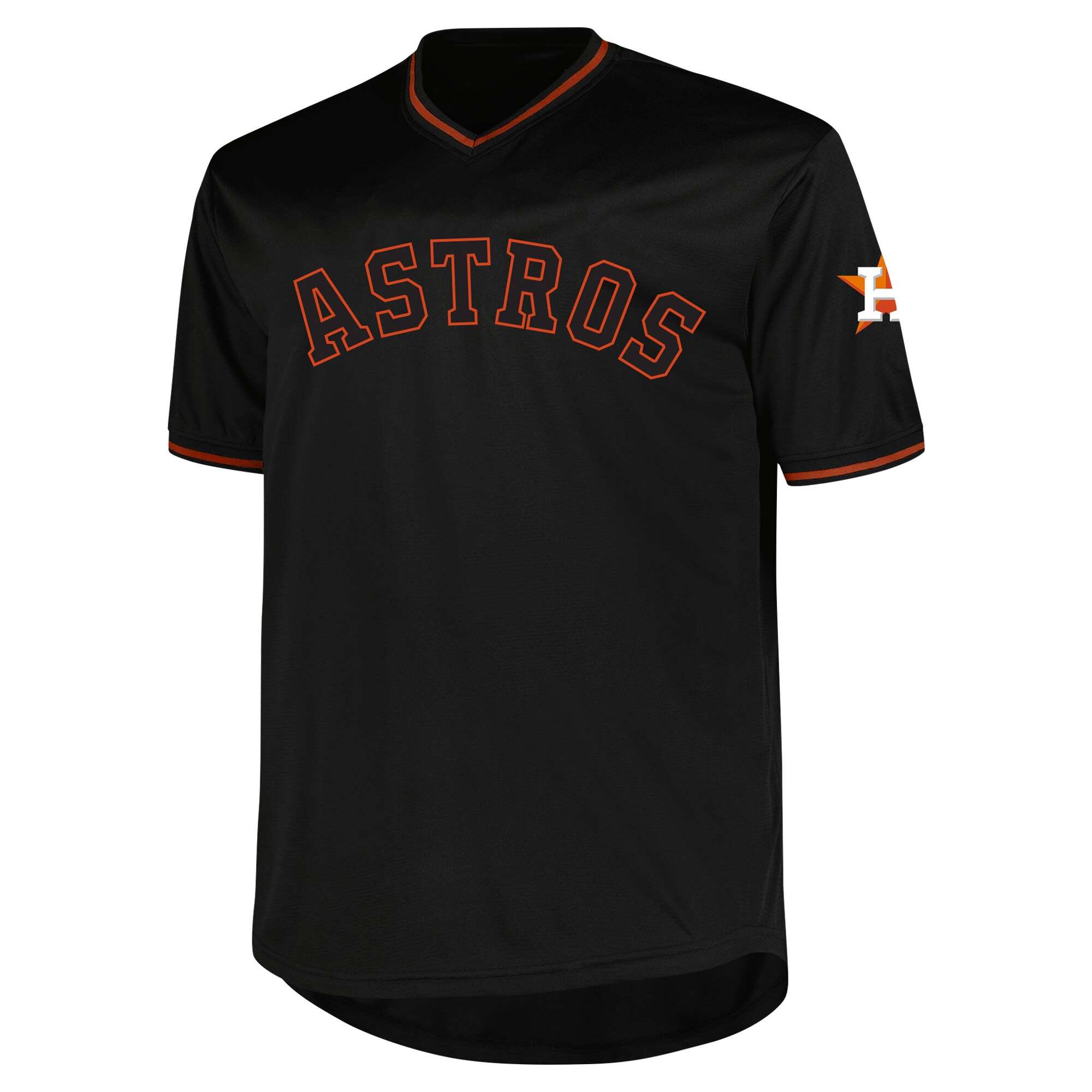 Alternative view of Men's Houston Astros Profile Black Big & Tall Pop Fashion Baseball Jersey 