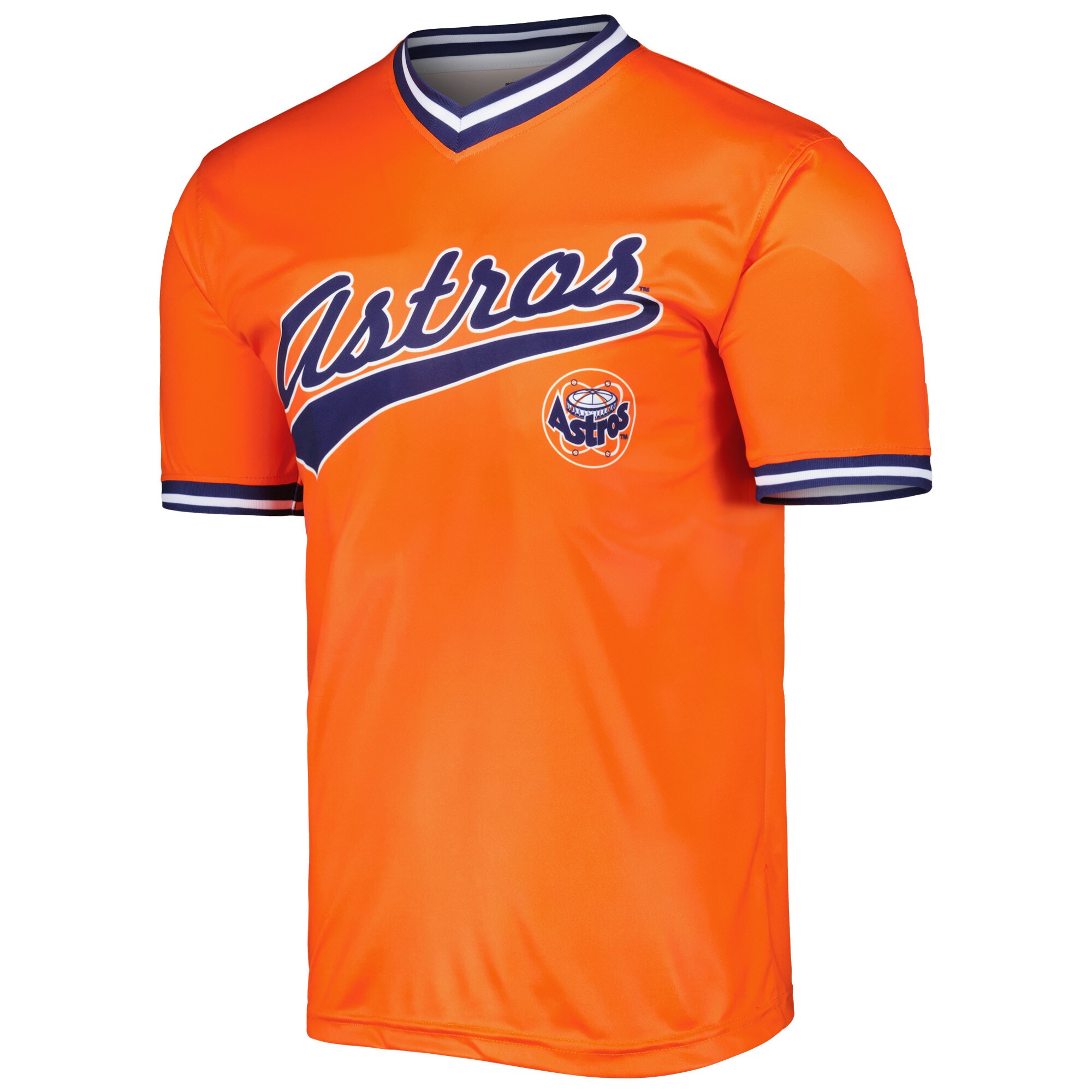 Alternative view of Men's Houston Astros Stitches Orange Cooperstown Collection Team Baseball Jersey 