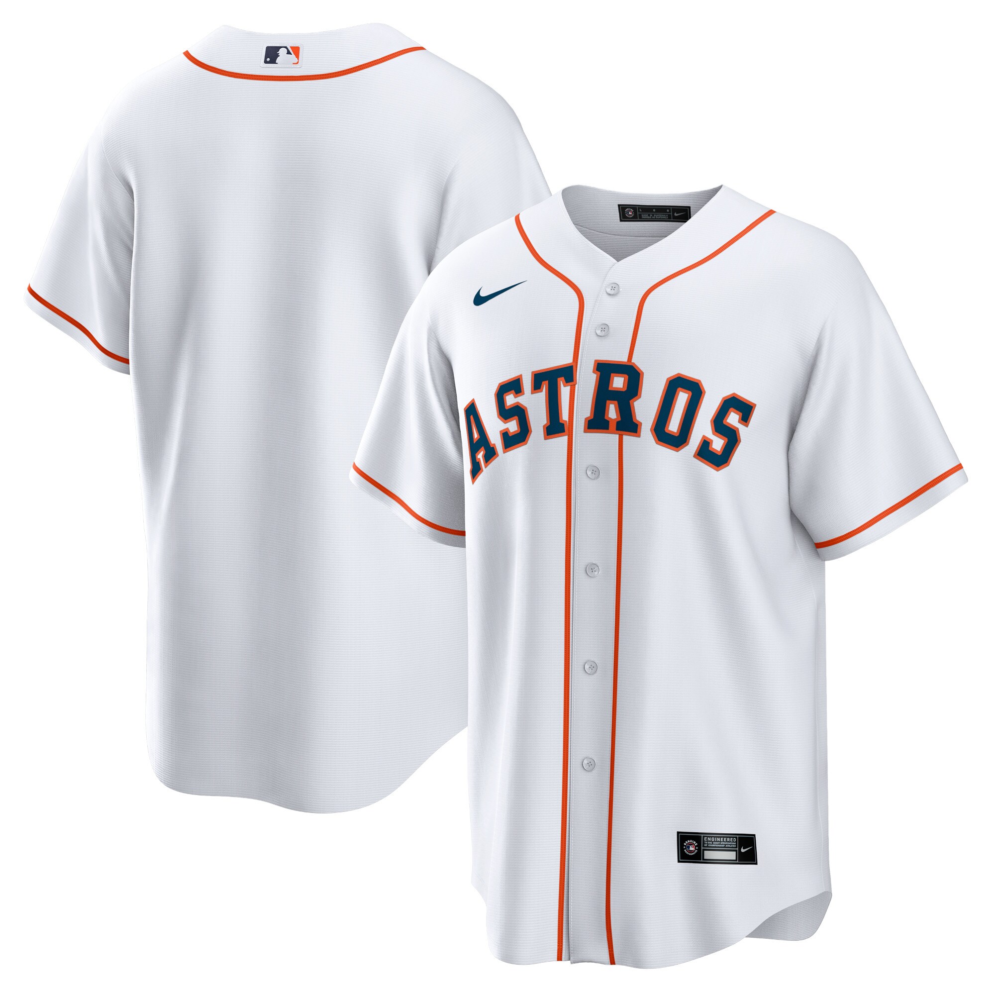 Men's Houston Astros White Home Blank Baseball Jersey 