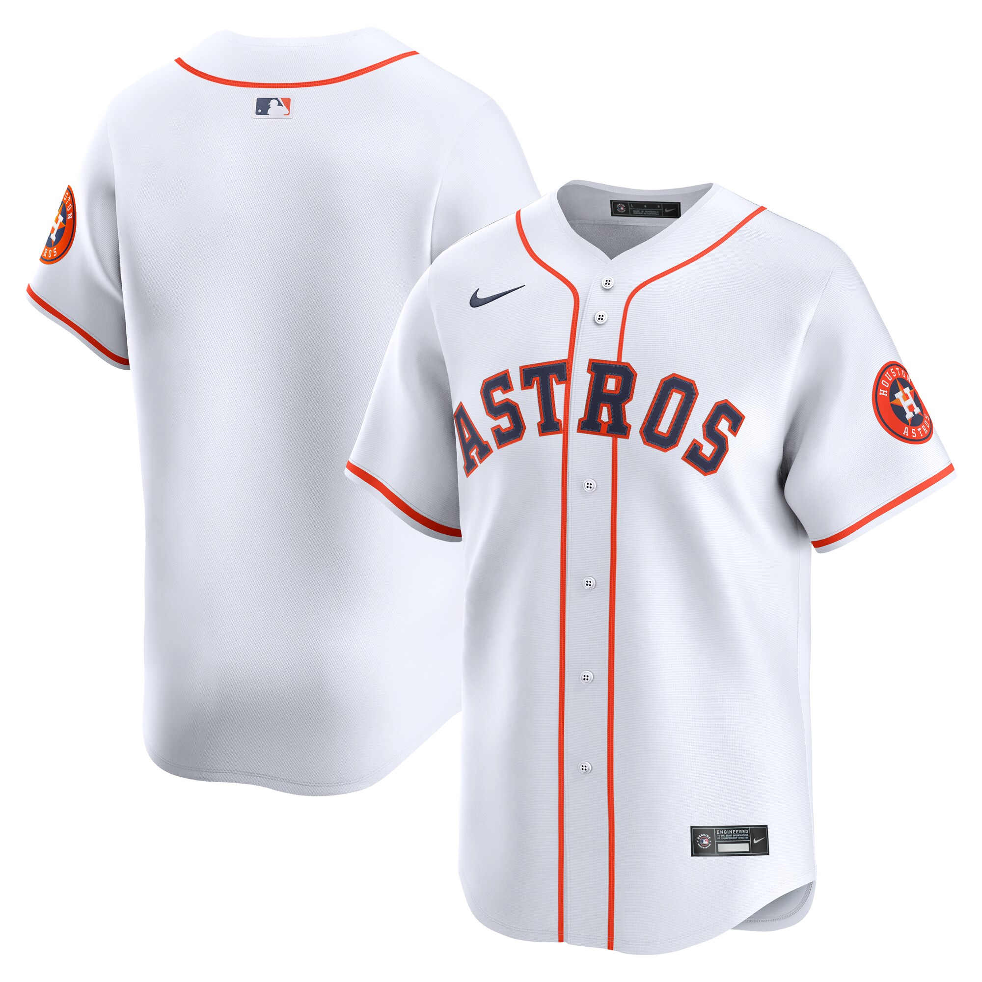 Men's Houston Astros White Home Limited Baseball Jersey 
