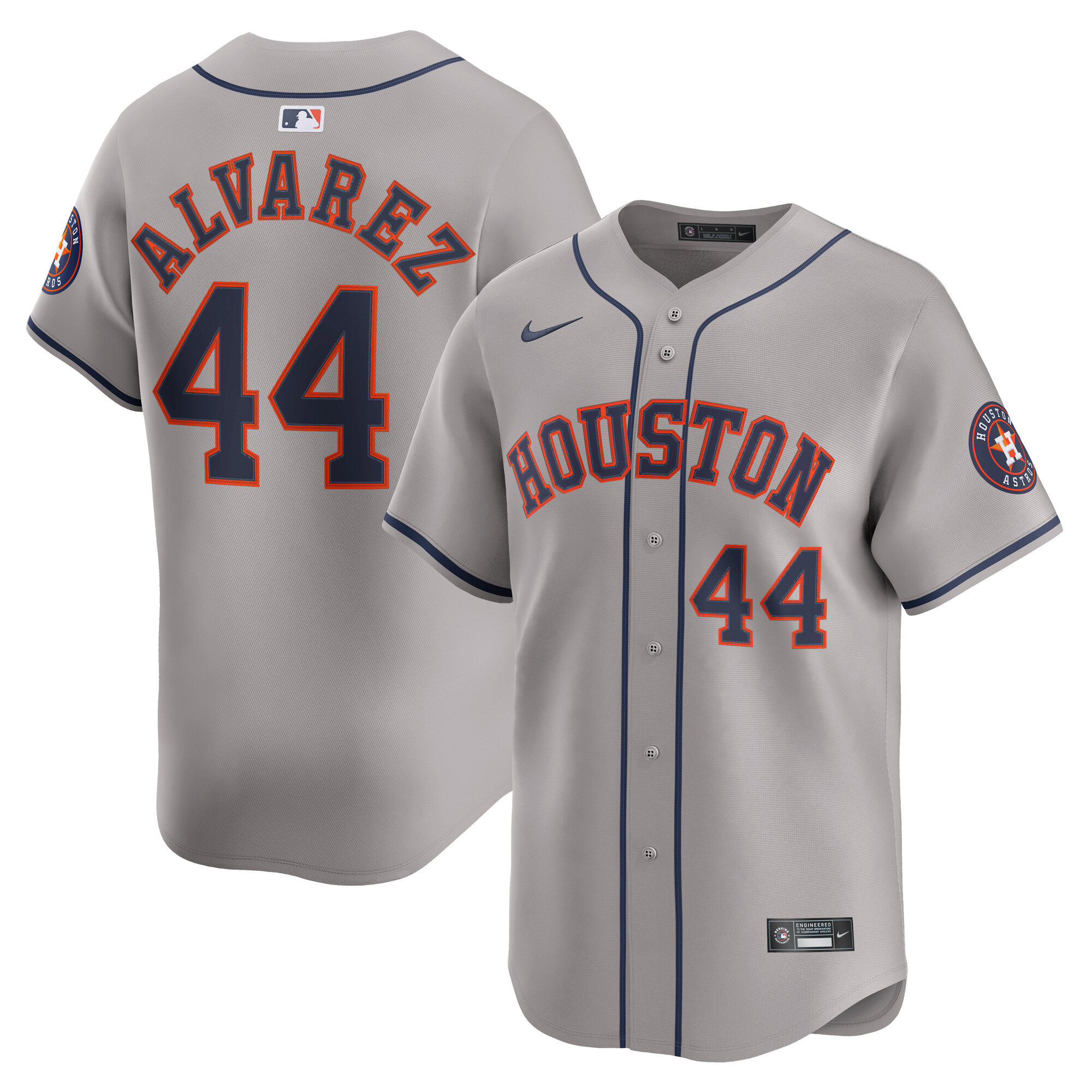 Men's Houston Astros Yordan Alvarez Gray Road Limited Player Baseball Jersey