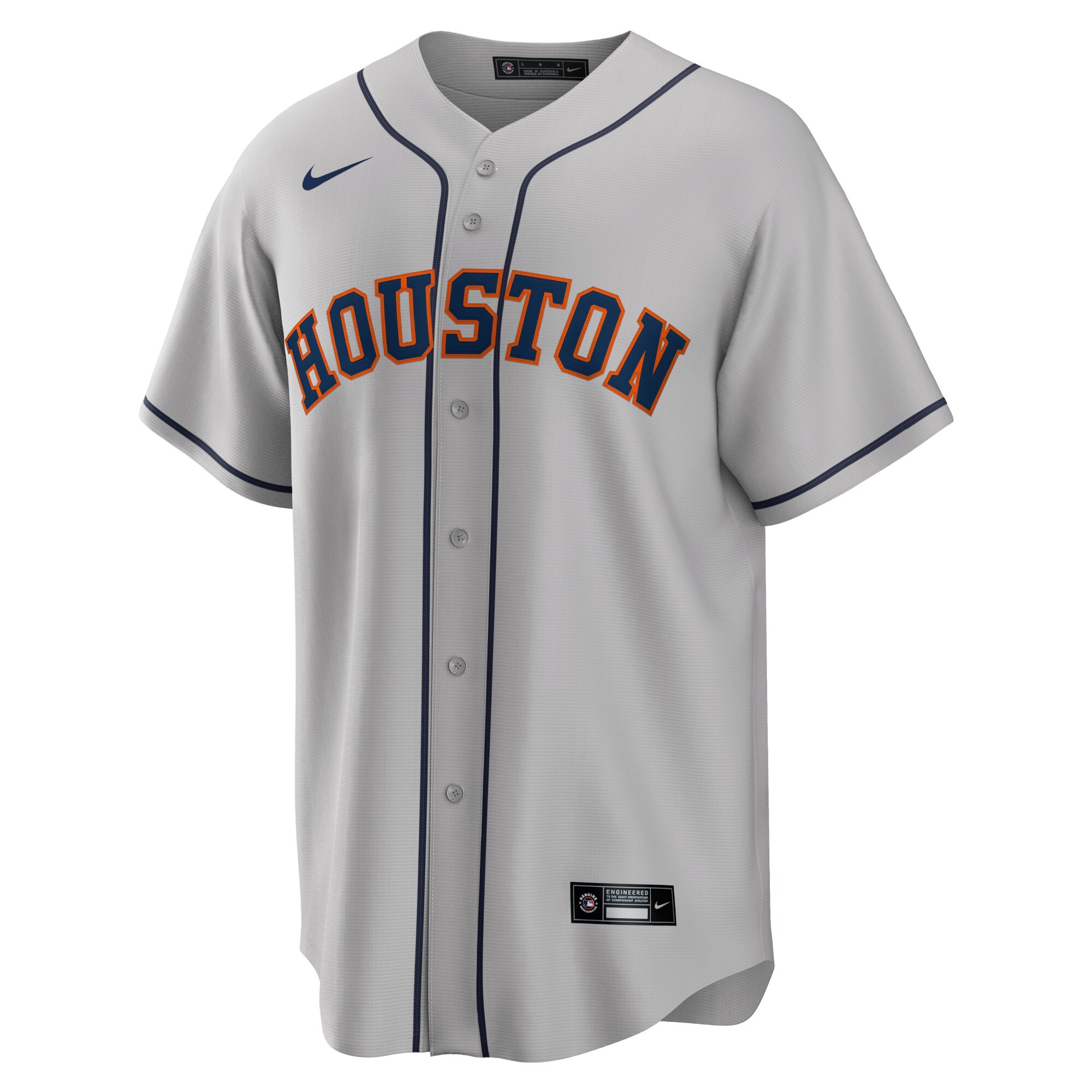 Alternative view of Men's Houston Astros Yordan Álvarez Gray Road Player Baseball Jersey 