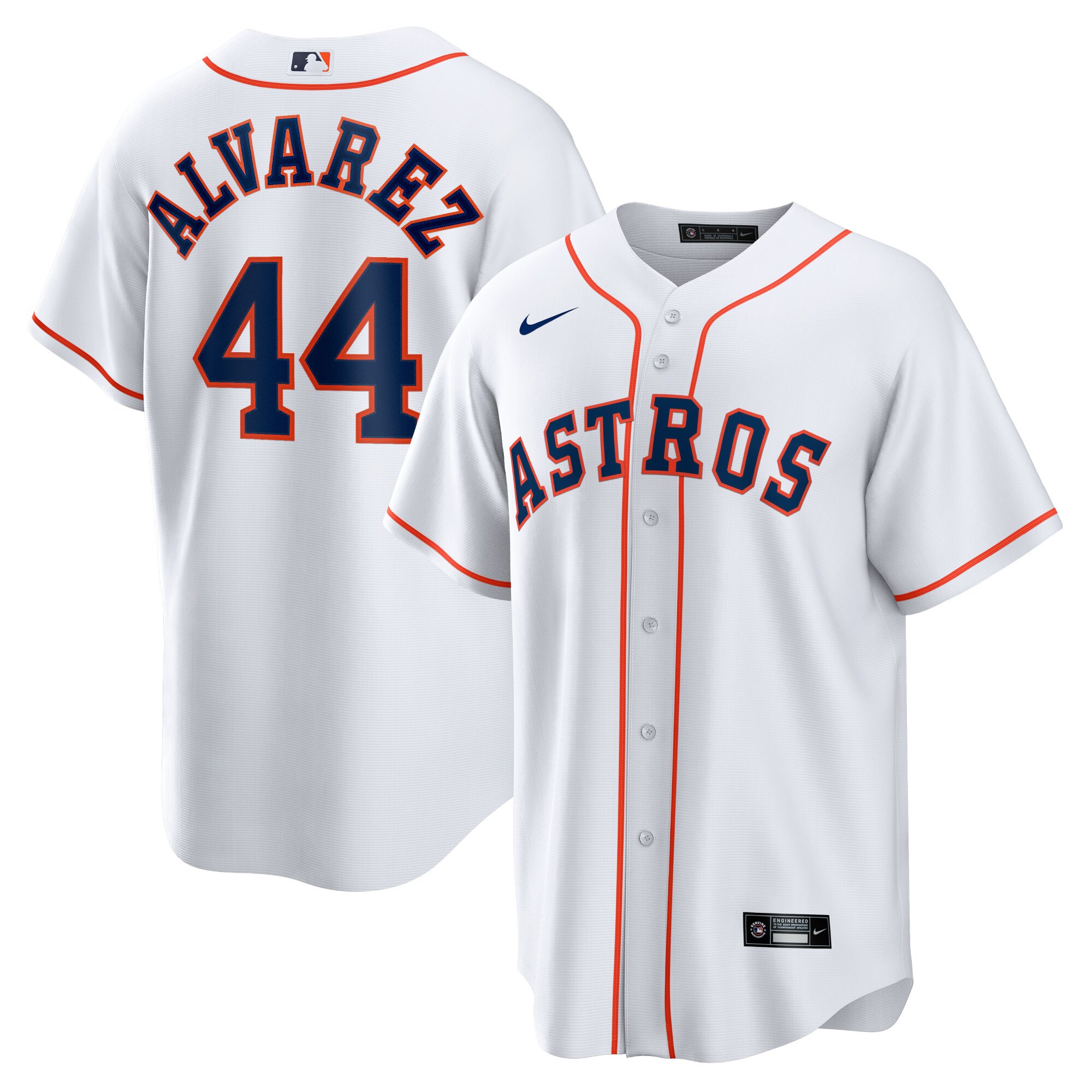 Men's Houston Astros Yordan Álvarez White Home Player Baseball Jersey 