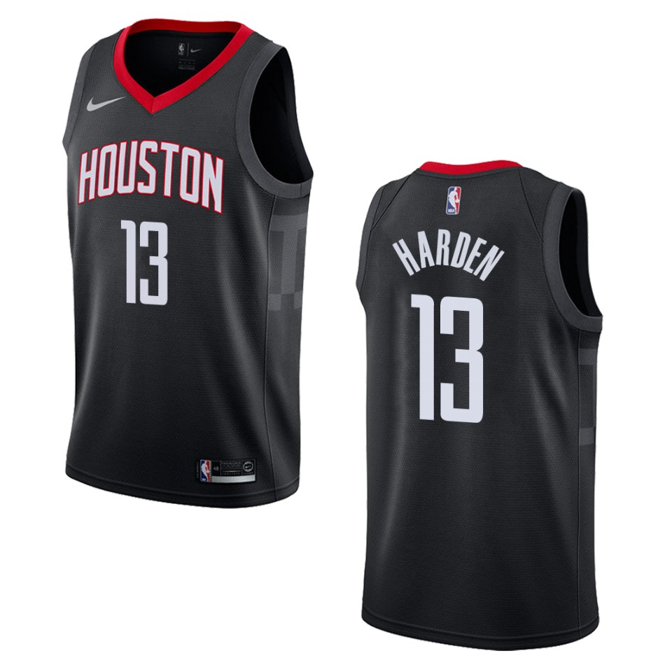 Men's Houston Rockets #13 James Harden Statement Swingman Basketball Jersey - Black