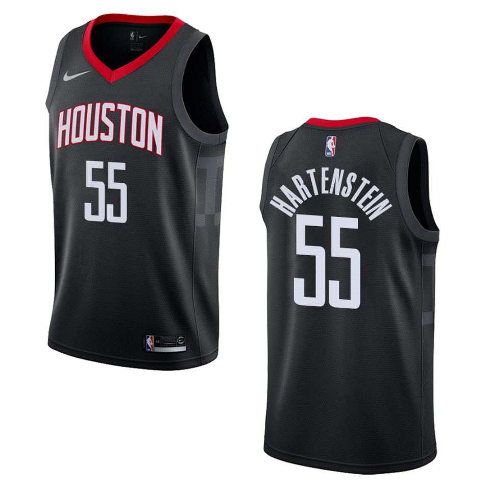 Men's Houston Rockets #55 Isaiah Hartenstein Statement Swingman Basketball Jersey - Black