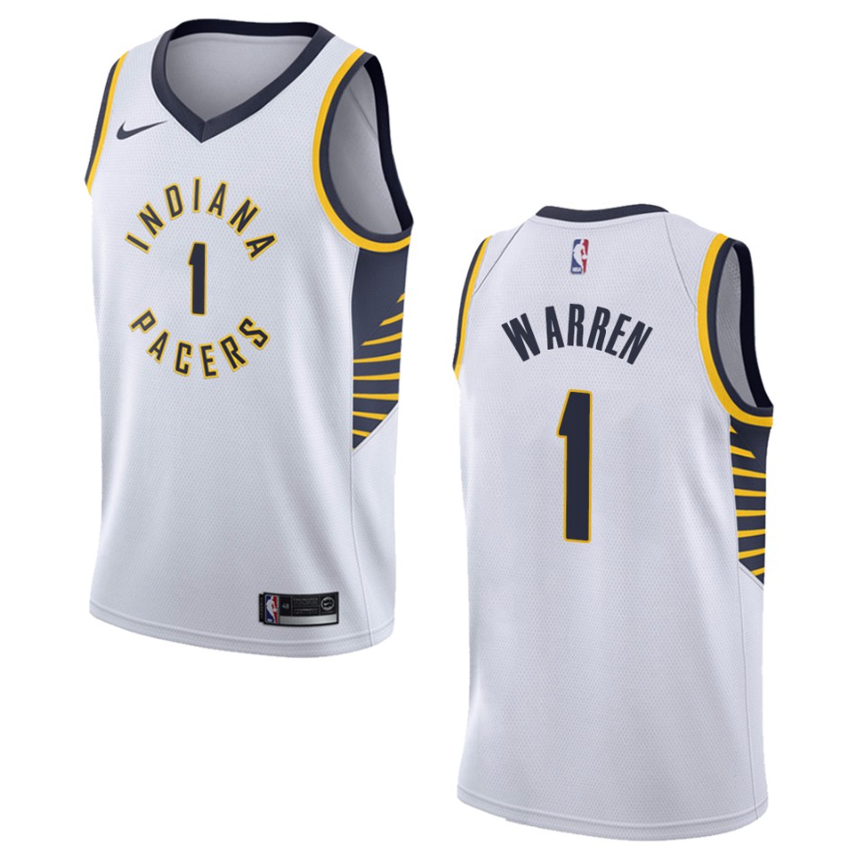 Men's Indiana Pacers #1 T.j. Warren Association Swingman Basketball Jersey - White