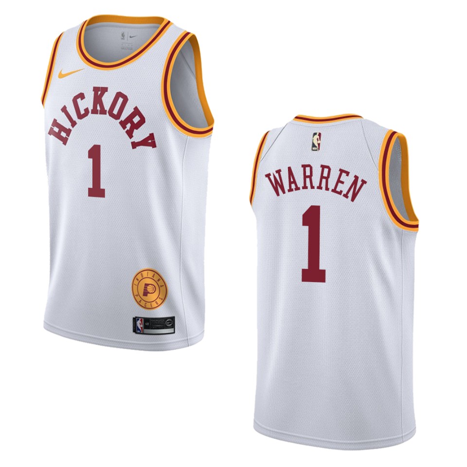 Men's Indiana Pacers #1 T.j. Warren Classic Edition Swingman Basketball Jersey - White