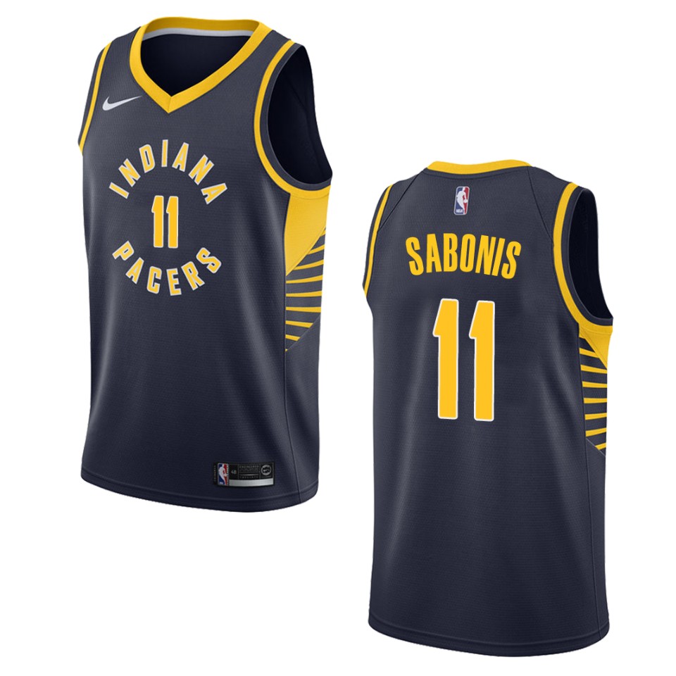 Men's Indiana Pacers #11 Domantas Sabonis Icon Swingman Basketball Jersey - Navy