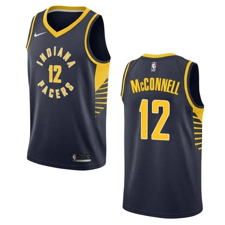 Men's Indiana Pacers 12 T.j. Mcconnell Icon Swingman Basketball Jersey - Navy - JS924 