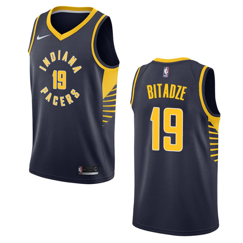 Men's Indiana Pacers #19 Goga Bitadze Icon Swingman Basketball Jersey - Navy