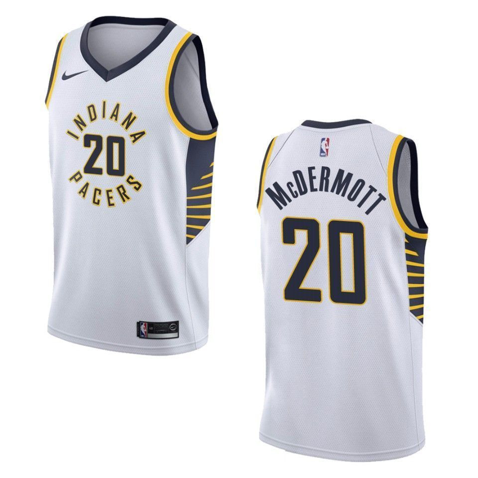 Men's Indiana Pacers 20 Doug Mcdermott Association Swingman Basketball Jersey - White - JS849 
