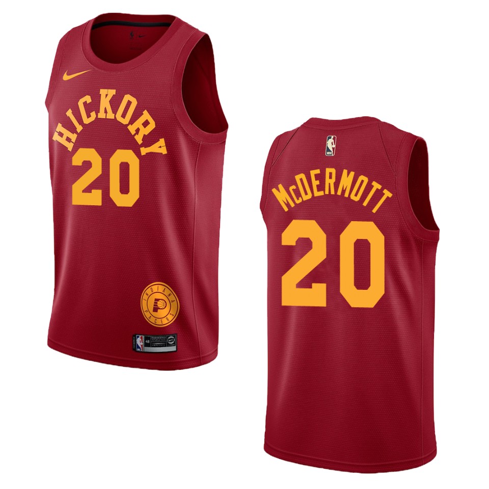 Men's Indiana Pacers #20 Doug Mcdermott Hardwood Classics Swingman Basketball Jersey - Red