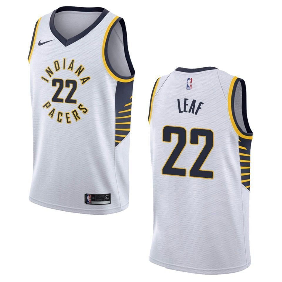 Men's Indiana Pacers 22 T.j. Leaf Association Swingman Basketball Jersey - White - JS736 