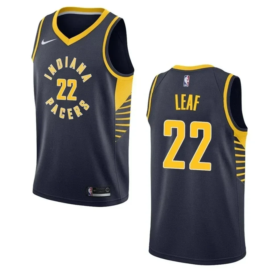 Men's Indiana Pacers 22 T.j. Leaf Icon Swingman Basketball Jersey - Navy - JS706 
