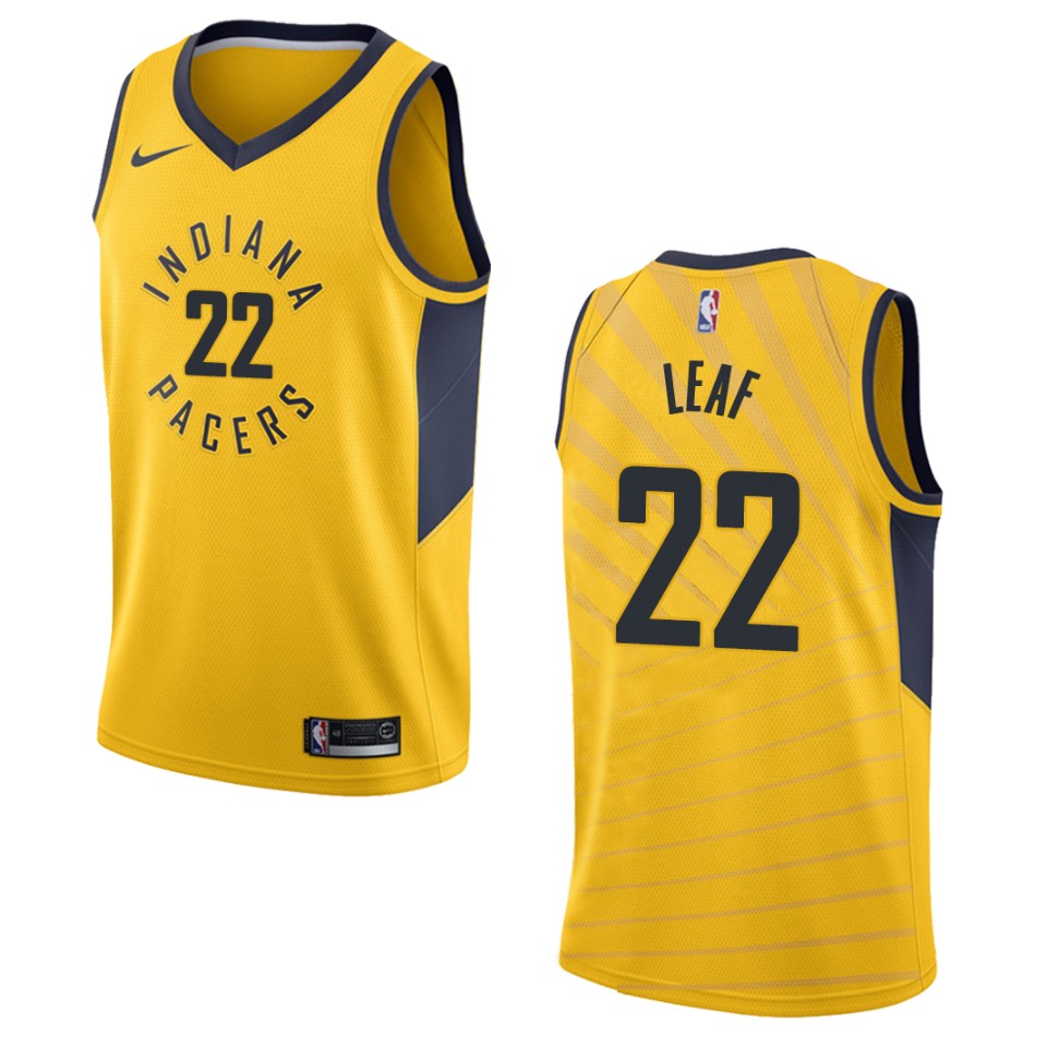 Men's Indiana Pacers #22 T.j. Leaf Statement Swingman Basketball Jersey - Gold