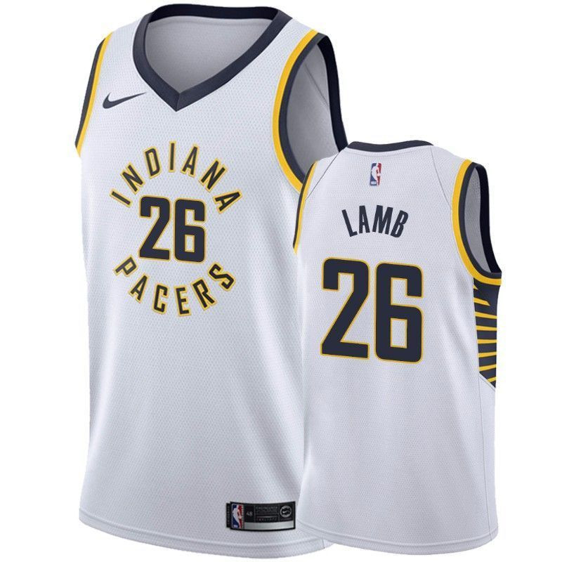 Men's Indiana Pacers Jeremy Lamb 26 Association Basketball Jersey - JS986 