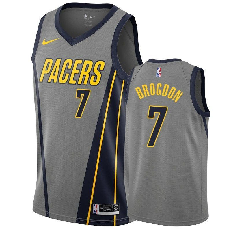 Men's Indiana Pacers Malcolm Brogdon 7 City Men's Basketball Jersey - JS982 