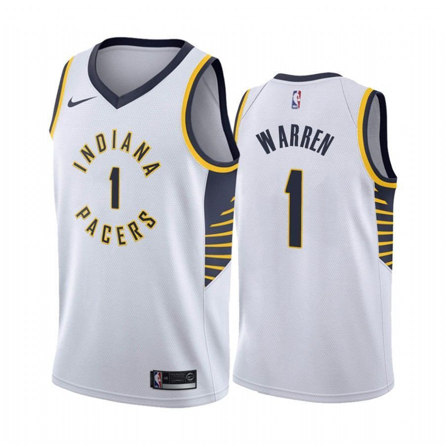Men's Indiana Pacers T.j. Warren 1 Association Basketball Jersey - JS630 
