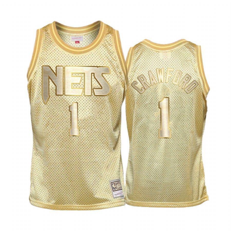 Men's Jamal Crawford 1 Brooklyn Nets Golden Hwc Basketball Jersey - JS900 