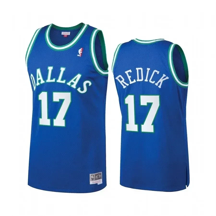 Men's J.j. Redick 17 Dallas Mavericks Hardwood Classics Basketball Jersey Blue - JS116 