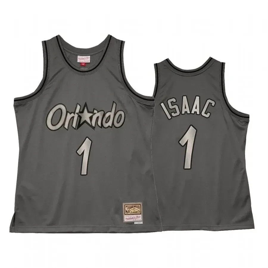 Men's Jonathan Isaac 1 Orlando Magic Metal Works Basketball Jersey Charcoal - JS940 