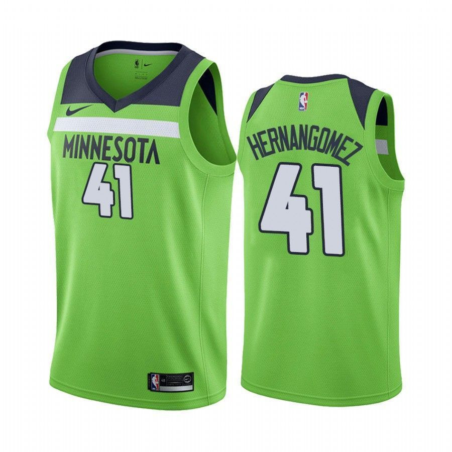 Men's Juancho Hernangomez Minnesota Timberwolves Green Statet Basketball Jersey - JS350 