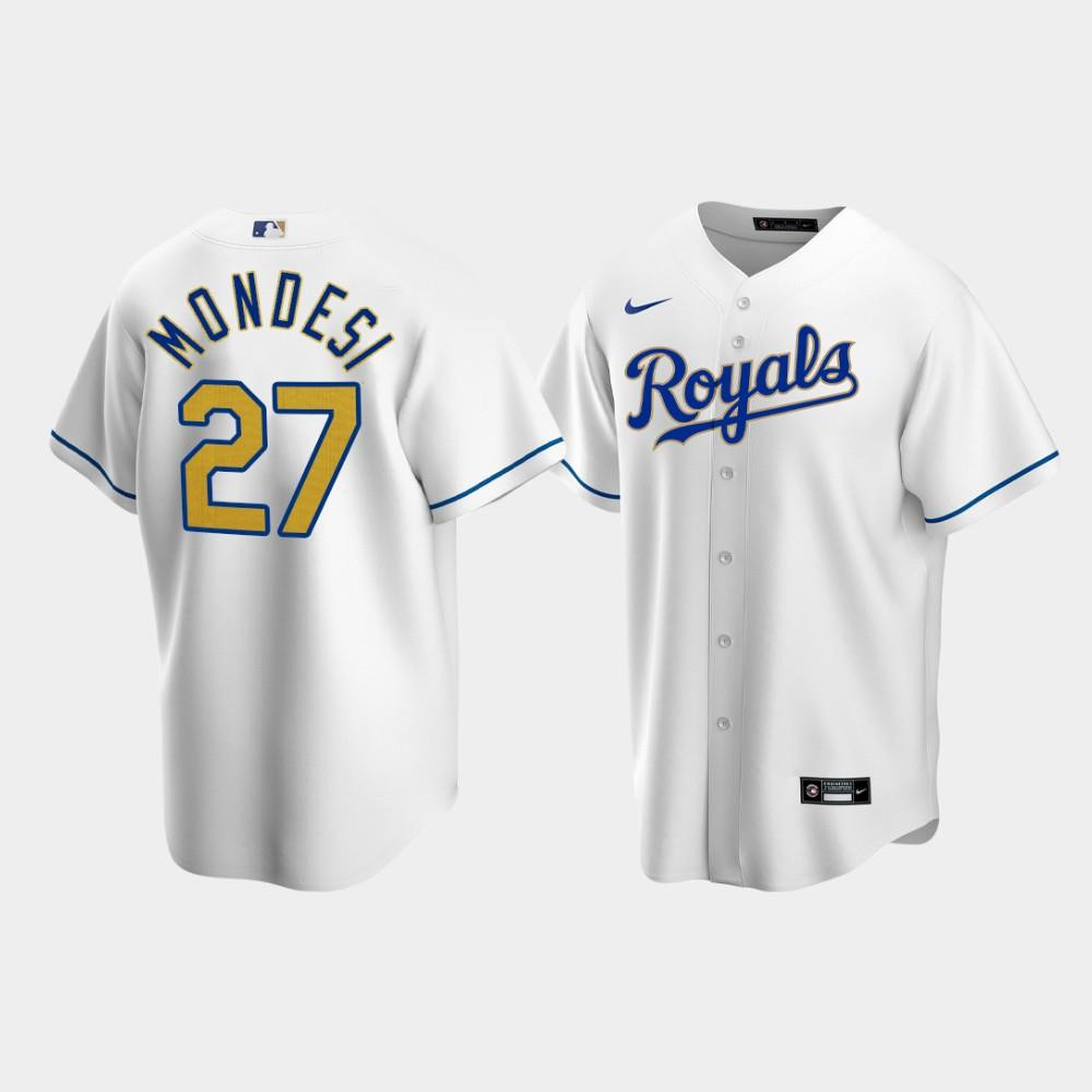 Men's Kansas City Royals Adalberto Mondesi 27 White Home Baseball Jersey Baseball Jersey 