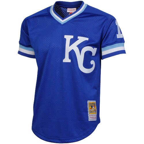 Men's Kansas City Royals Bo Jackson Mitchell & Ness Royal 1989 Cooperstown Collection Batting Mesh Practice Baseball Jersey 