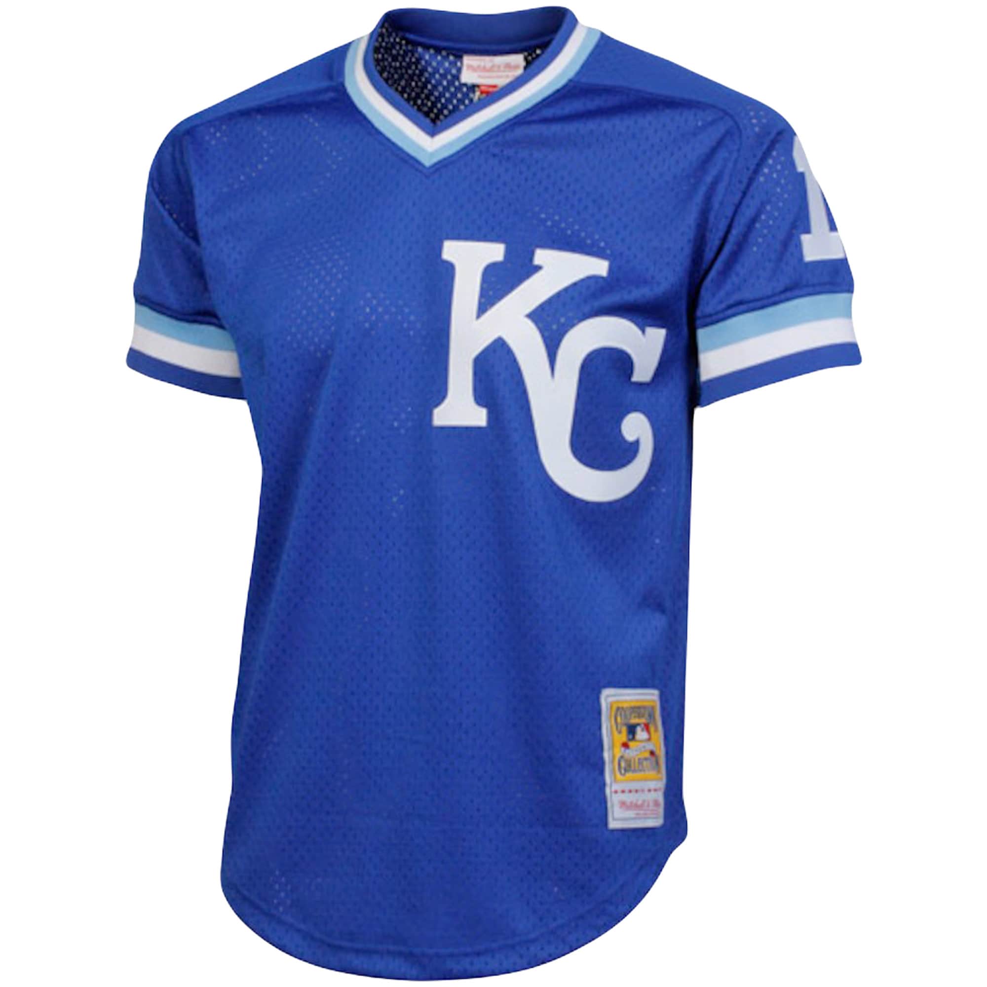 Alternative view of Men's Kansas City Royals Bo Jackson Mitchell & Ness Royal Cooperstown Collection Big & Tall Mesh Batting Practice Baseball Jersey 