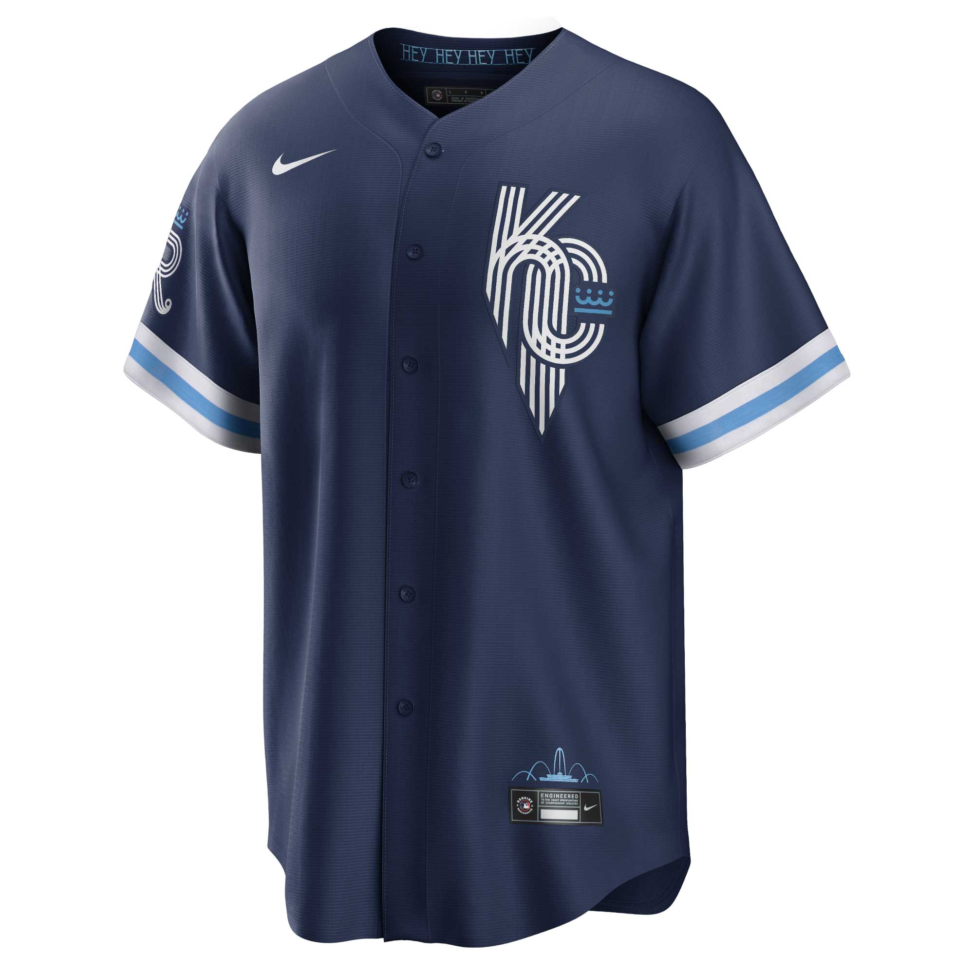 Alternative view of Men's Kansas City Royals Bo Jackson Navy City Connect Player Baseball Jersey 