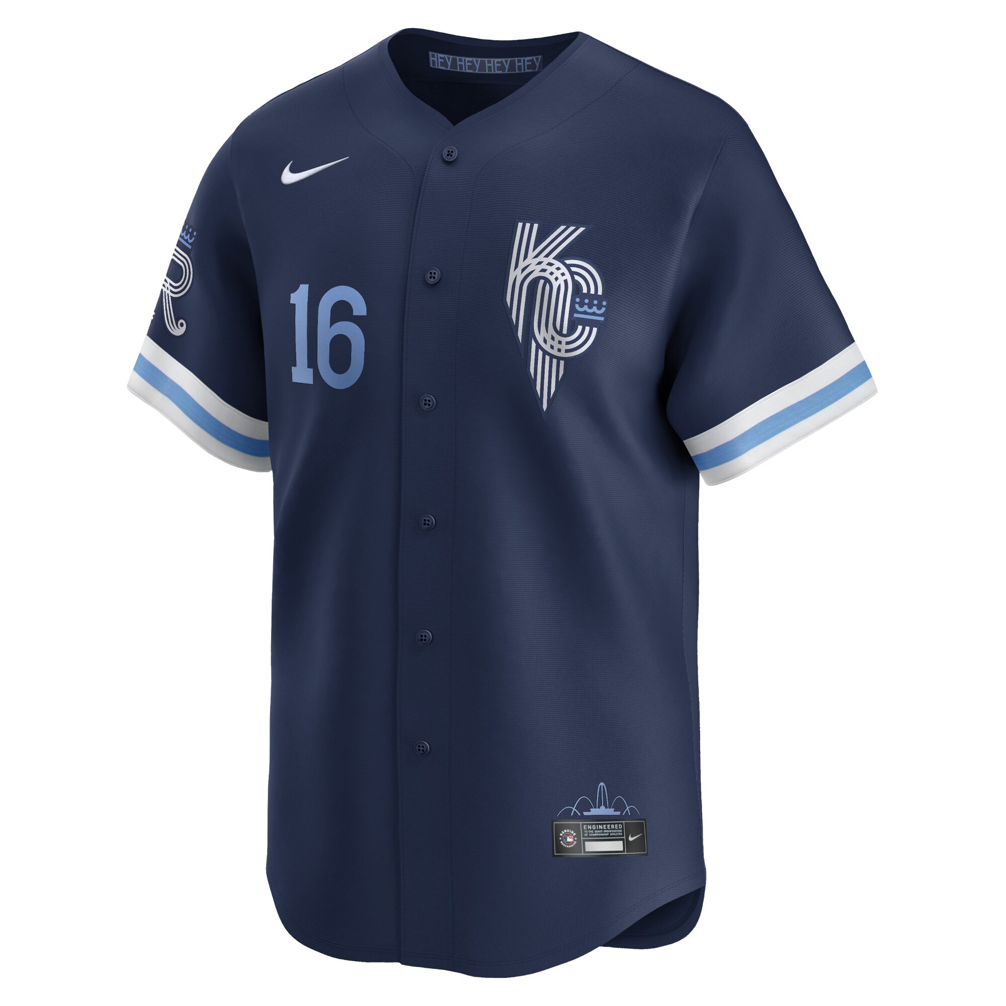 Alternative view of Men's Kansas City Royals Bo Jackson Navy City Connect Retired Player Baseball Jersey 